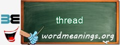 WordMeaning blackboard for thread